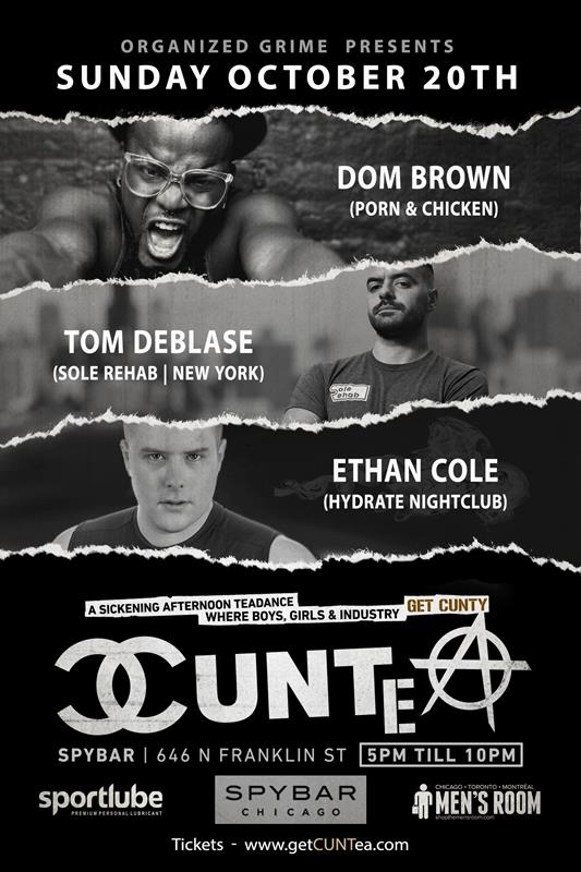 CUN - TEA - OCTOBER event flyer for 2019-10-20 at SPYBAR