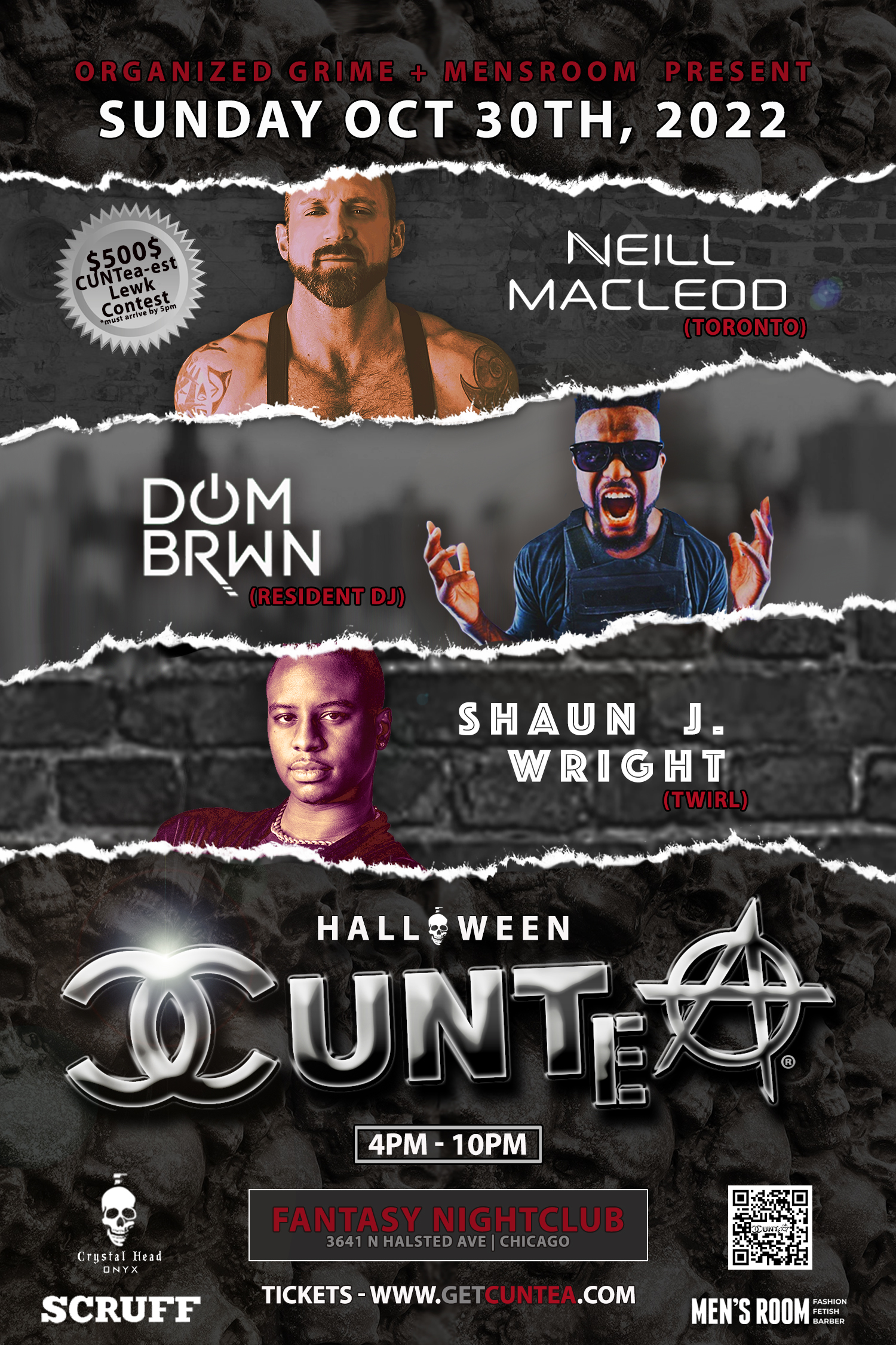 CUNTea™ - HALLOWEEN event flyer for 2022-10-30 at FANTASY NIGHTCLUB