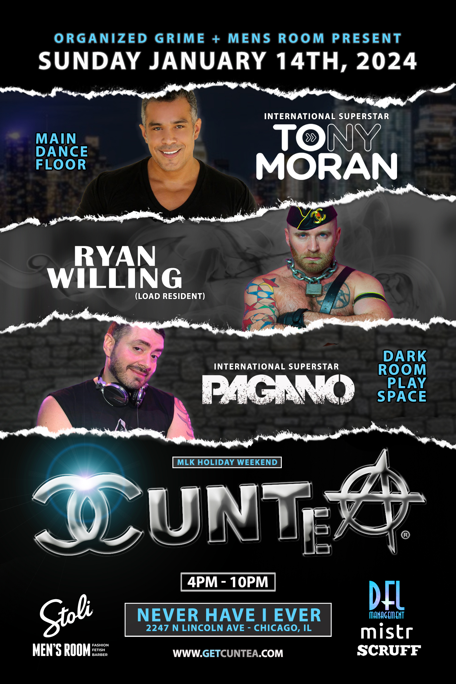 CUNTea™ - MLK Weekend event flyer for 2024-01-14 at NEVER HAVE I EVER