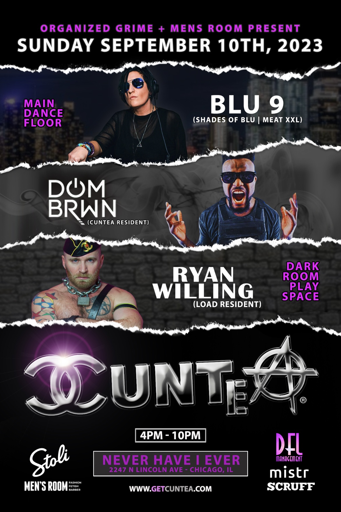 CUNTEA™ RETURNS event flyer for 2023-09-10 at NEVER HAVE I EVER