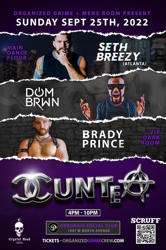 CUNTea™ - SETH BREEZY event flyer for 2022-09-25 at DEBONAIR SOCIAL CLUB