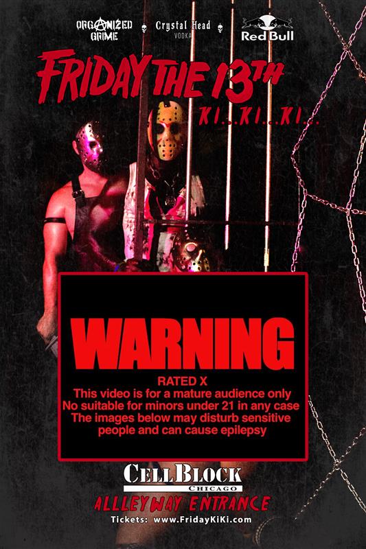 FRIDAY THE 13TH - Ki...Ki...Ki... event flyer for 2019-09-13 at CELL BLOCK