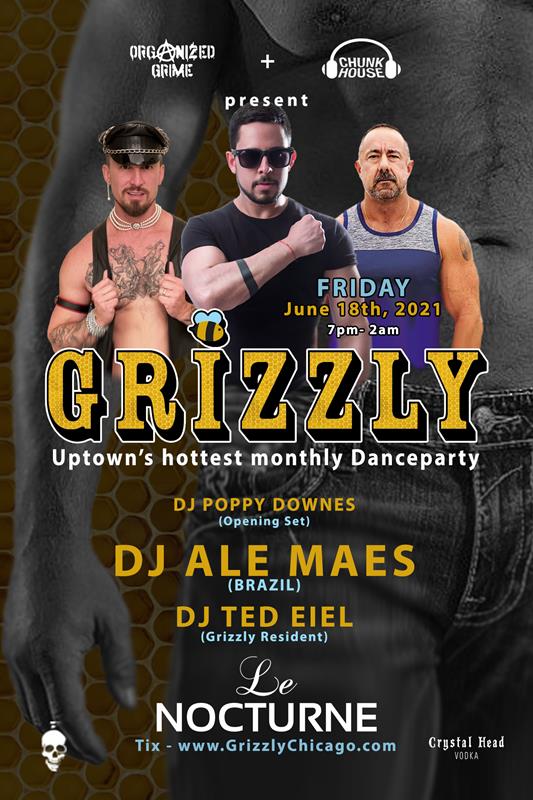 GRIZZLY - ALE MAES event flyer for 2021-06-18 at LE NOCTURNE