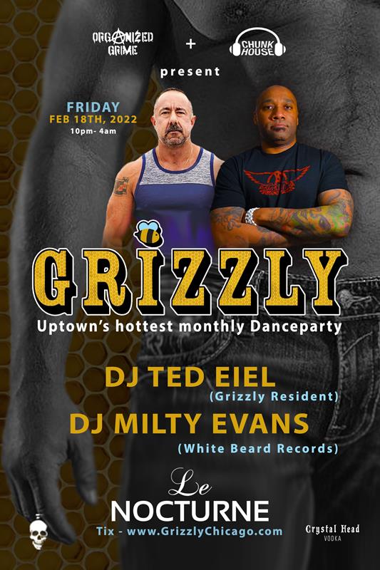 GRIZZLY™ - MILTY EVANS event flyer for 2022-02-18 at LE NOCTURNE