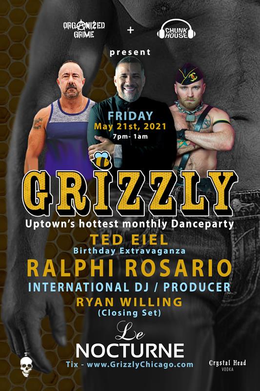 GRIZZLY - RALPHI ROSARIO event flyer for 2021-05-21 at LE NOCTURNE