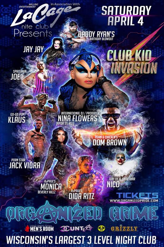 OrganizedGrime - NINA FLOWERS event flyer for 2020-04-04 at LA CAGE NIGHTCLUB