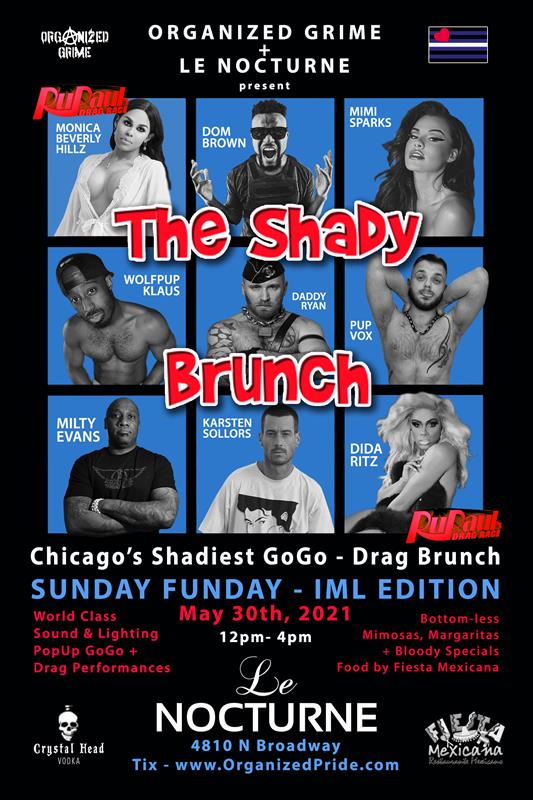 SHADY BRUNCH - IML event flyer for 2021-05-30 at LE NOCTURNE