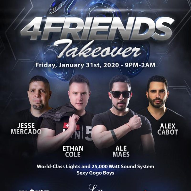 4 FRIENDS TAKEOVER event flyer for 2020-01-31 at LE NOCTURNE