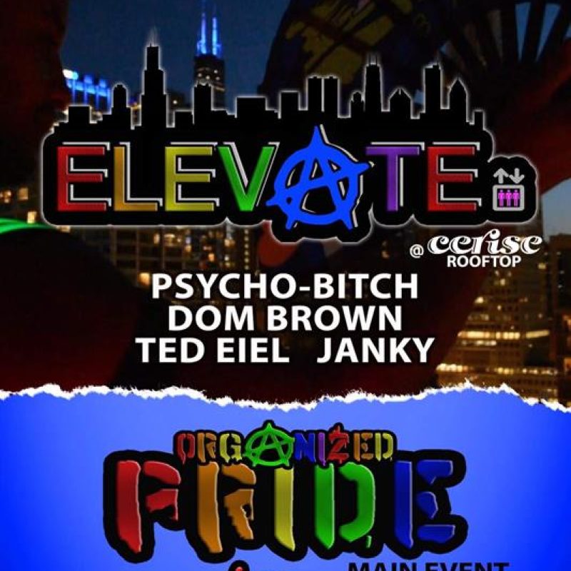 ELEVATE - PRIDE event flyer for 2019-06-29 at CERISE ROOFTOP, VIRGIN HOTEL CHICAGO