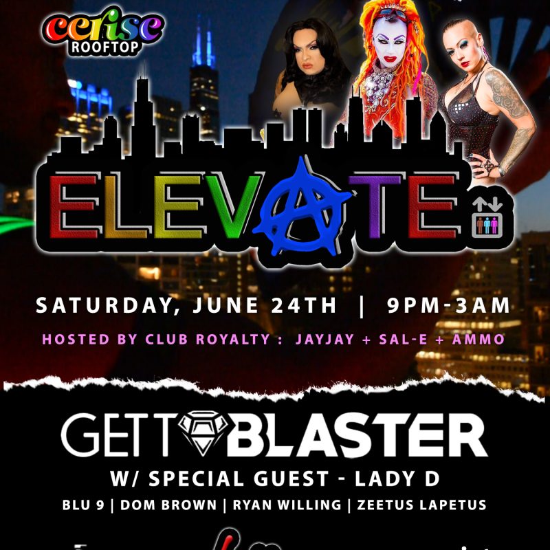 ELEVATE - VIRGIN HOTEL ROOFTOP event flyer for 2023-06-24 at CERISE ROOFTOP, VIRGIN HOTEL CHICAGO