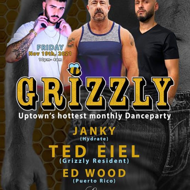 GRIZZLY - JANKY + ED WOOD event flyer for 2021-11-19 at LE NOCTURNE