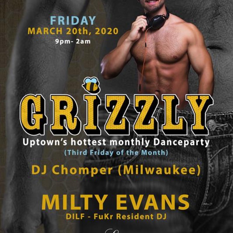 GRIZZLY - MARCH event flyer for 2020-03-20 at LE NOCTURNE