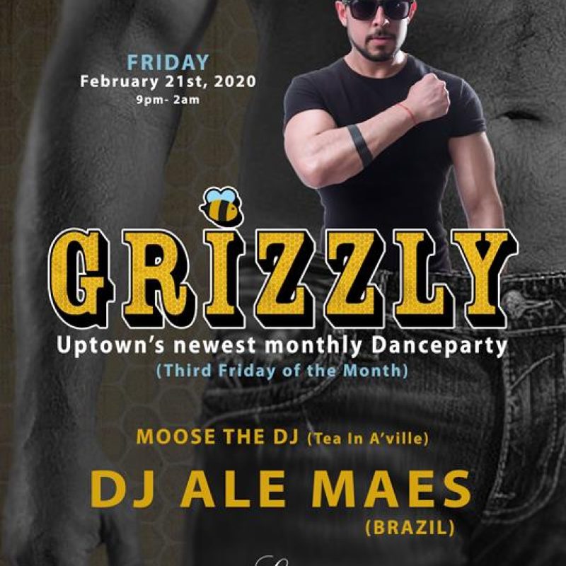GRIZZLY - Moose + ALE MAES event flyer for 2020-02-21 at LE NOCTURNE