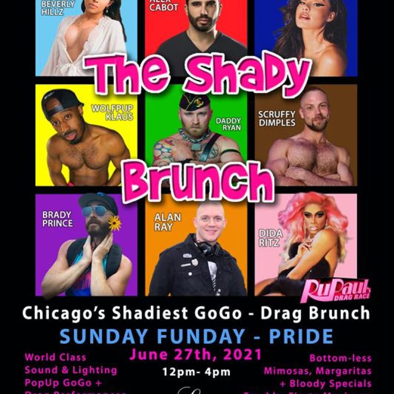 SHADY BRUNCH PRIDE event flyer for 2021-06-27 at LE NOCTURNE